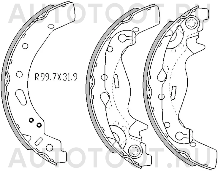 Колодки тормозные задние -STDFY32638Z Sat для MAZDA 2 (DEMIO)