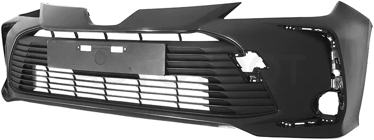 Бампер передний Toyota Corolla (E210) 18-22 (Под молдинг(и)/ С отверстием под крюк)