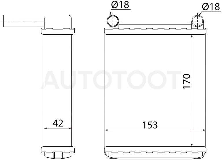 Радиатор отопителя салона Mercedes-Benz Sprinter 95-06 - Артикул ST870039 - Производитель Sat - Фото, Отзывы, Цены
