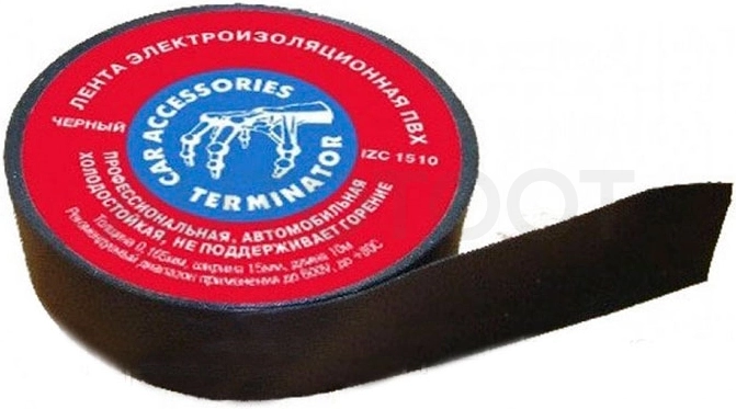 Изолента 15 мм х 10 м "TERMINATOR" (черный) (морозоустойчивая) - Артикул IZC1510 - Производитель TERMINATOR - Фото, Отзывы, Цены