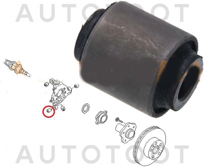 Сайлентблок задней цапфы передний -ST551527Y000 Sat для NISSAN TEANA