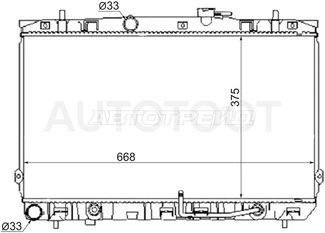 Радиатор Hyundai Elantra 00-09 / Coupe 02-09 / Tiburon 02-09 - Артикул HY0004 - Производитель Sat - Фото, Отзывы, Цены