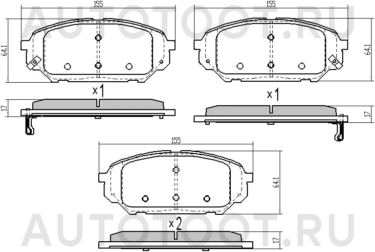 Колодки тормозные (Спереди) Hyundai ix55 06-13 / Veracruz 06-15 - Артикул ST581013JA01 - Производитель Sat - Фото, Отзывы, Цены