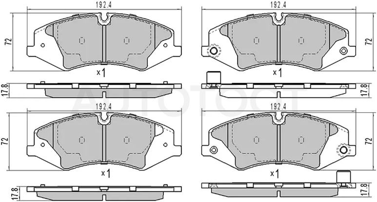 Колодки тормозные (Спереди) Land Rover Discovery 04-20 / Range Rover 02-17 / Range Rover Sport 05-22 / Defender 19