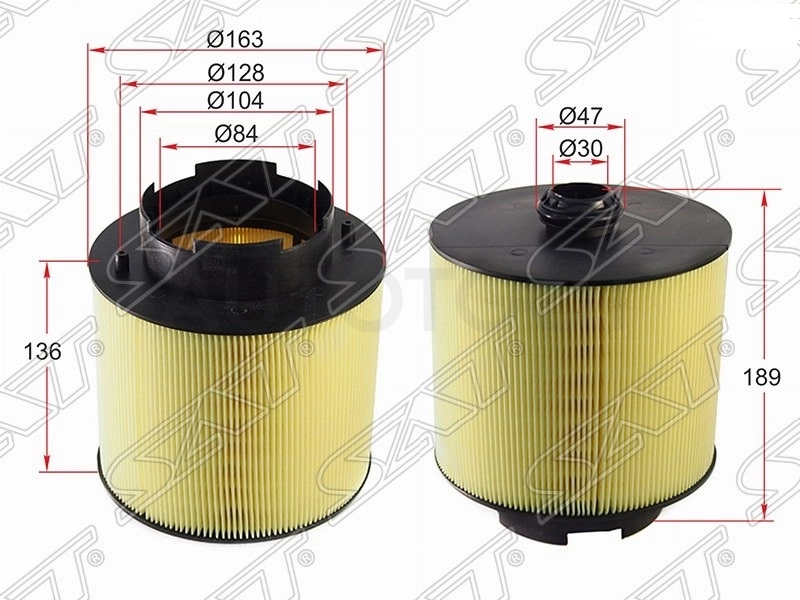 Фильтр воздушный -ST4F0133843 Sat для AUDI A6
