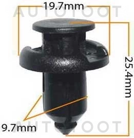 Клипса 91506-S9A-003 -KJ2288 Masuma для HONDA ACCORD, HONDA CIVIC, HONDA CR-V, HONDA EDIX, HONDA FIT, HONDA STEP WAGON, HONDA STREAM