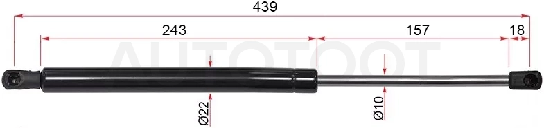 Амортизатор крышки багажника Volkswagen Golf 08-16 (Справа=Слева) - Артикул ST5K6827550B - Производитель Sat - Фото, Отзывы, Цены