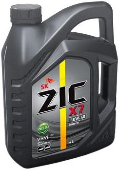 10W-40 CI-4/SL 4л масло моторное ZIC X7 Diesel синтетика