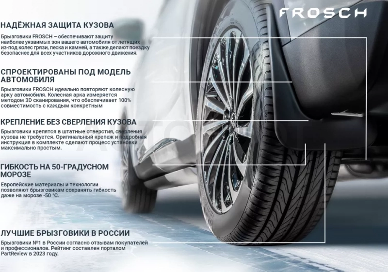Брызговики задние для HAVAL H3 2024 - 2 шт.(optimum) в пакете / Хавал Х3