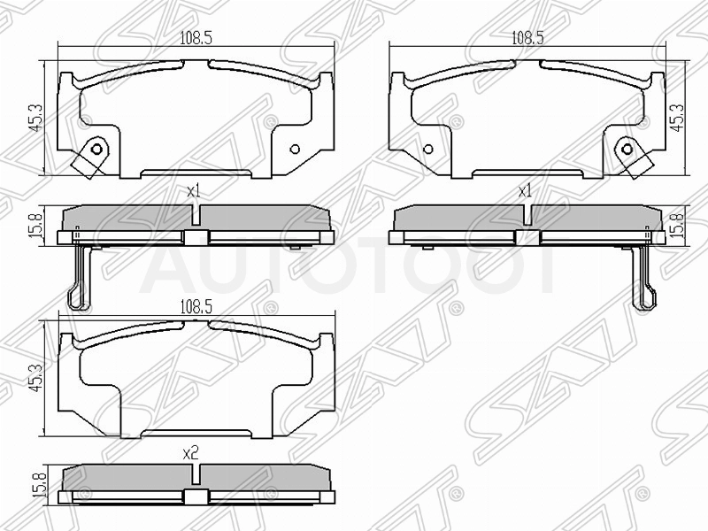 Колодки тормозные передние -ST5581063J00 Sat для SUZUKI SWIFT