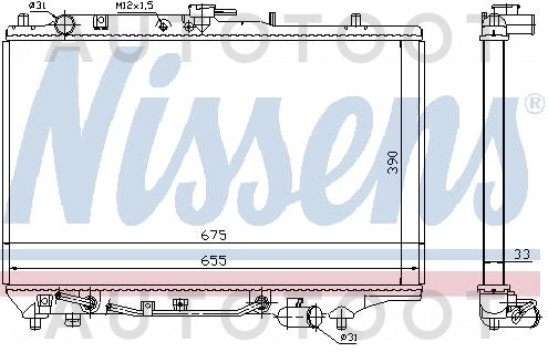 Радиатор охлаждения 1.6L 1.8L AT -  для MAZDA 323 (FAMILIA)