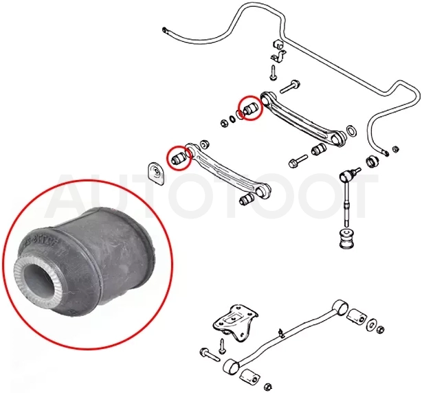 Сайлентблок Hyundai Accent 99-12 / ТагАЗ Accent 99-12