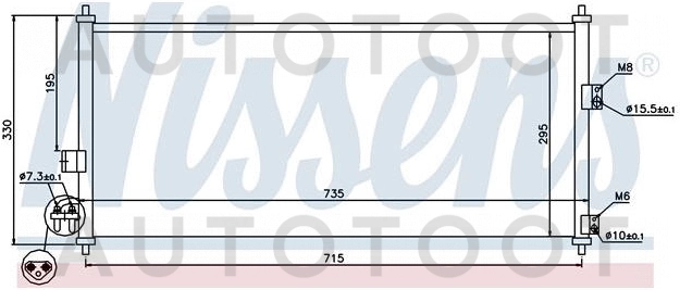 Радиатор кондиционера -  для NISSAN PRIMERA