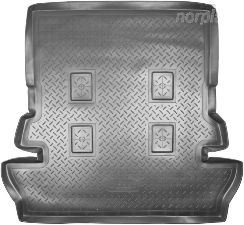 Коврик в багажник NORPLAST, черный, полиуретан 7 мест -  для TOYOTA LAND CRUISER