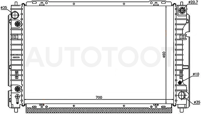 Радиатор охлаждения AT MT 2.0L 2.3L -  для FORD ESCAPE, MAZDA TRIBUTE, FORD MAVERICK