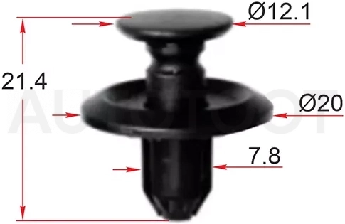 Клипса MITSUBISHI/CITROEN/FIAT/PEUGEOT (Продажа по 10шт) - Артикул STM12686 - Производитель Sat - Фото, Отзывы, Цены