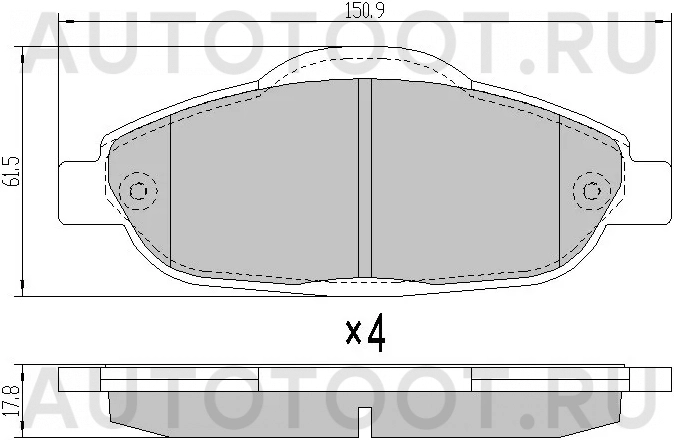 Колодки тормозные (Спереди) Peugeot 308 07-15 / 3008 10-13 - Артикул ST425426 - Производитель Sat - Фото, Отзывы, Цены