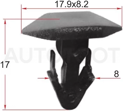 Клипса крепежная SAT ST-KJ-1056 (Продажа по 10шт)