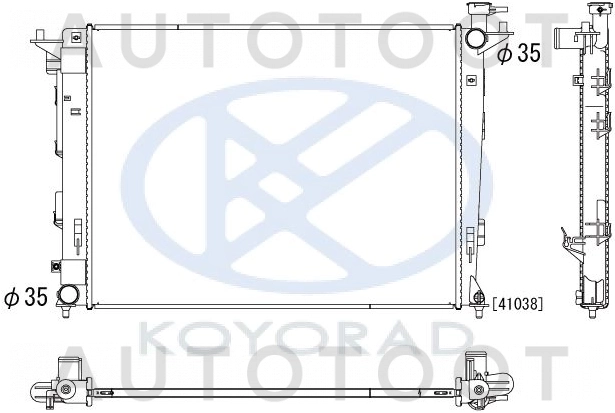 Радиатор охлаждения МКПП 1.6/2.0/2.4 Бензин -PRS4466 Patron для KIA SPORTAGE, HYUNDAI IX35