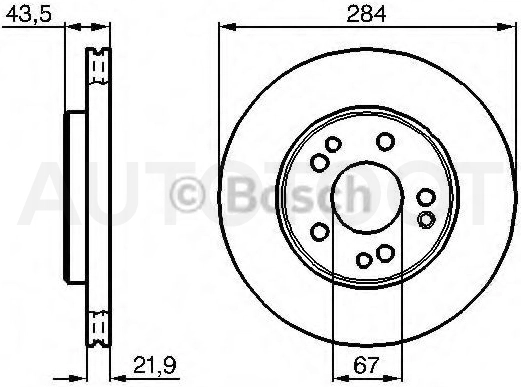 Диск тормозной передний D284/22mm -60203308VSX Stellox для MERCEDES E-CLASS