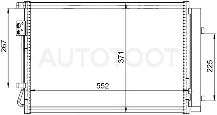 Радиатор кондиционера Hyundai Solaris 17-22 / Kia Rio 16-22 - Артикул STHNS23940 - Производитель Sat - Фото, Отзывы, Цены