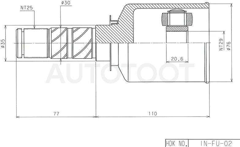 Шрус (Спереди/ Внутр) Subaru Forester 02-13 / Impreza 07-12 / Legacy 03-09 / Impreza WRX 07-14