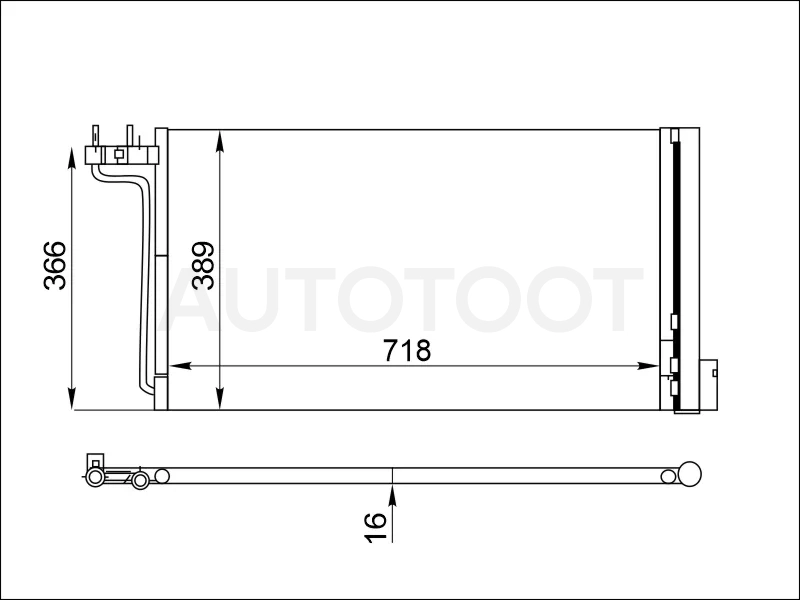 Радиатор кондиционера Ford Focus 14-19 / C-MAX 15-19