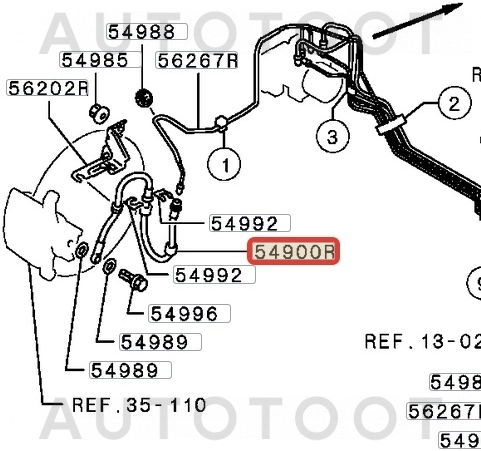 Шланг тормозной передний правый -JBH0267 Just Drive для MITSUBISHI ASX, MITSUBISHI LANCER, MITSUBISHI OUTLANDER