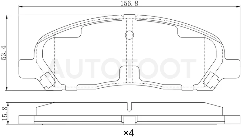 Колодки тормозные (Спереди) Mitsubishi Chariot 83-91 / Chariot Grandis 97-03 / RVR 97-02