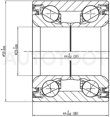 Подшипник задней ступицы SUZUKI SWIFT 2WD - Артикул ST4686062J00 - Производитель Sat - Фото, Отзывы, Цены