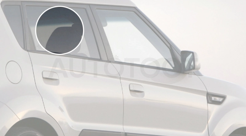 Стекло заднее правое опускное -  для KIA SOUL