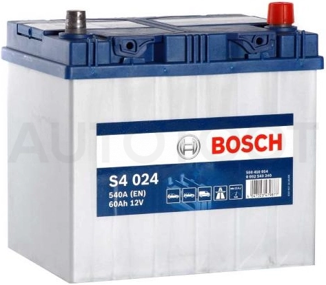 Аккумулятор BOSCH 60Ah 540A обратная полярность(-+)