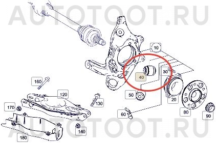 Сайлентблок задней цапфы -7121334SX Stellox для MERCEDES C-CLASS, MERCEDES E-CLASS