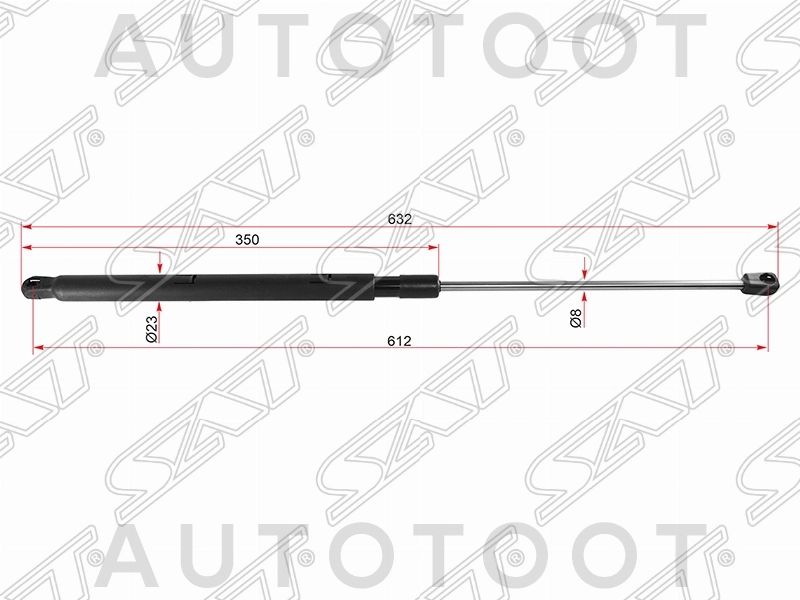 Амортизатор капота правый -STA2049801064 Sat для MERCEDES GLK-CLASS