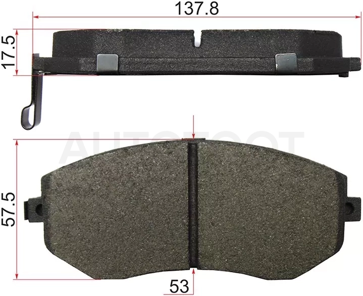 Колодки тормозные (Спереди) Subaru Forester 02-19 / Impreza 00-16