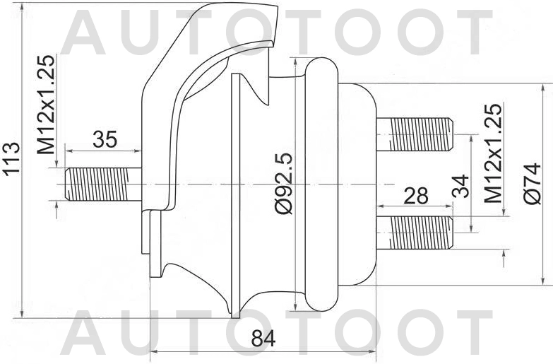 Подушка двигателя передняя -ST1236070040 Sat для TOYOTA ALTEZZA, LEXUS IS200, TOYOTA CROWN