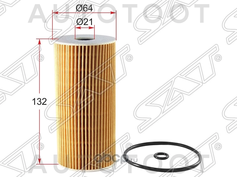 Фильтр масляный (картридж) дизель 2.0/2.2 -ST263102F011 Sat для HYUNDAI SANTA FE, HYUNDAI IX35, HYUNDAI TUCSON, KIA SORENTO, KIA SPORTAGE