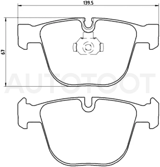 Колодки тормозные (Сзади) BMW 1-Series 07-13 / 5-Series 03-10 / 6-Series 03-10 / X5 06-18