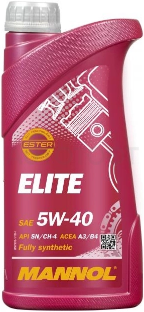 5W-40 MANNOL Elite 1л Масло моторное полностью синтетическое - Артикул 4036021101255 - Производитель Mannol - Фото, Отзывы, Цены
