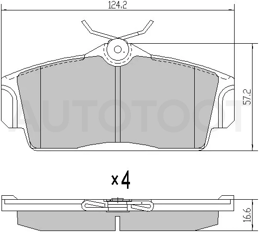 Колодки тормозные (Спереди) Nissan Almera 00-06 / Datsun on-DO 14-19 / Nissan Bluebird Sylphy 00-05