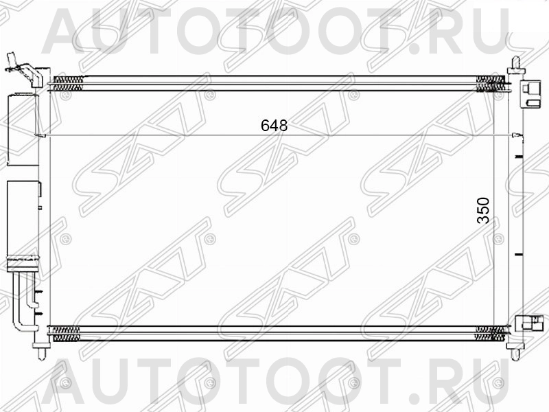 Радиатор кондиционера -1045224SX Stellox для NISSAN NOTE, NISSAN MARCH, NISSAN TIIDA