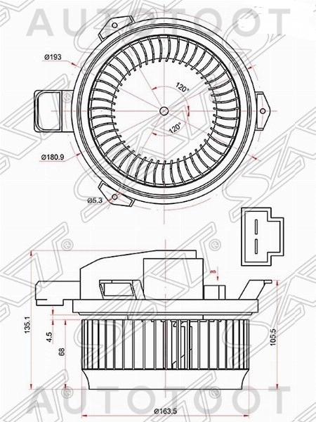 Мотор отопителя салона -  для FORD MONDEO