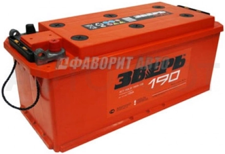 Аккумулятор ЗВЕРЬ 190Ah 1350A прямая полярность(+-)