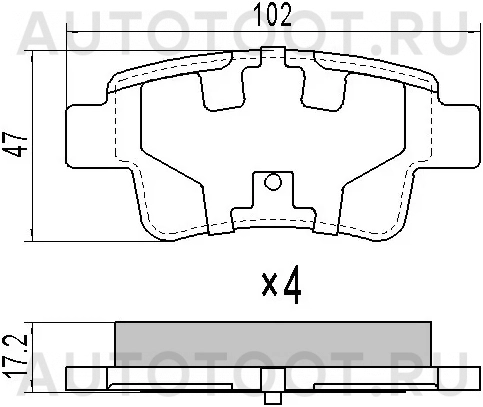 Колодки тормозные задние -ST93189823 Sat для OPEL CORSA