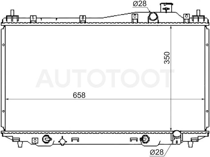 Радиатор Honda Civic 00-06 / Civic Ferio 00-05 - Артикул SGHD0001ES - Производитель Sat - Фото, Отзывы, Цены