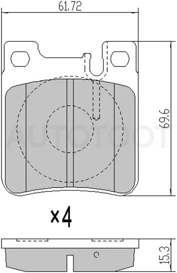 Колодки тормозные зад MERCEDES W202/W203/S203/W220/W210/W124/CL203/C209 -STA0024201620 Sat для BYD BYD