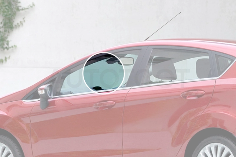 Стекло переднее левое опускное -  для FORD FIESTA
