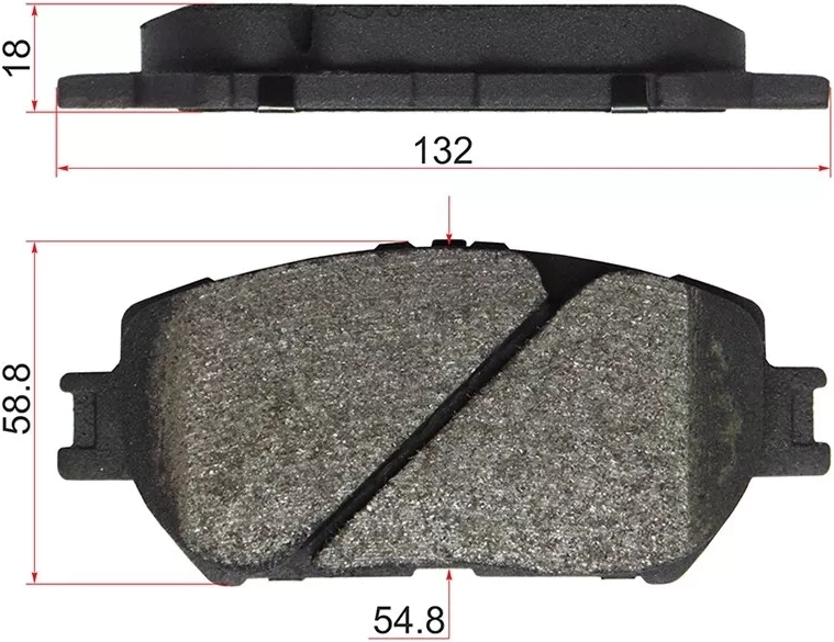 Колодки тормозные (Спереди) Toyota Camry (XV30) 01-06 / Crown 03-08 / Wish 03-09 / Daihatsu Altis 00-05 / Lexus ES 01-06 / Toyota Camry 01-06 / Camry UAE/USA 01-06 / Isis 04-17 / Mark X 04-09