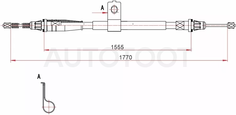 Трос ручного тормоза NISSAN NOTE RH 06-13