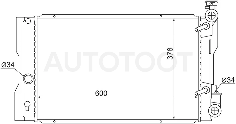 Радиатор Toyota Corolla (E150) 06-13 / Wish 09-17 - Артикул TY0001140 - Производитель Sat - Фото, Отзывы, Цены